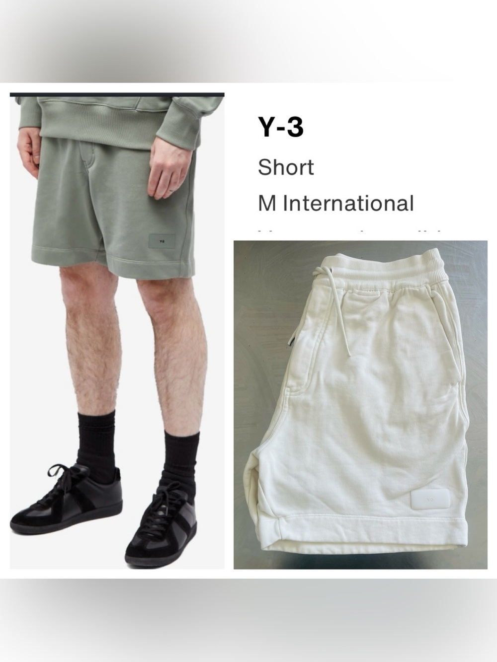 Y-3 Men's Off-White Athletic Drawstring Shorts With Y-3 Logo At Hem